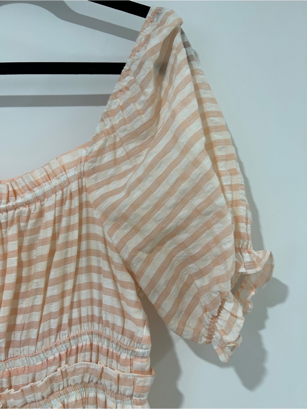 Moon River Puff Sleeve Stripe Maxi Dress Size S - Picture 5 of 10
